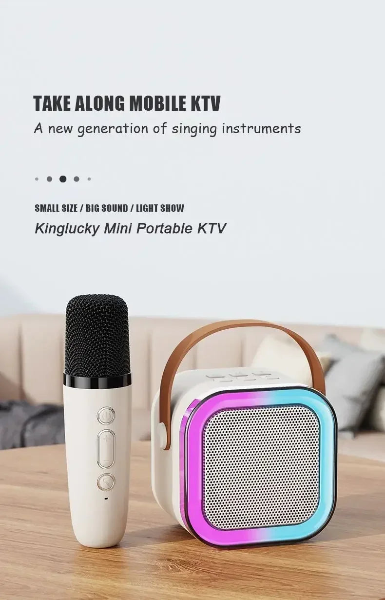 K12 karaoke machine with 2 microphones