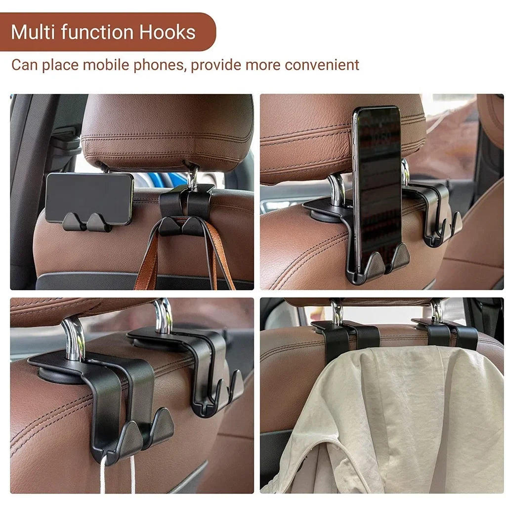 2PCS metal Car Seat Headrest Hook