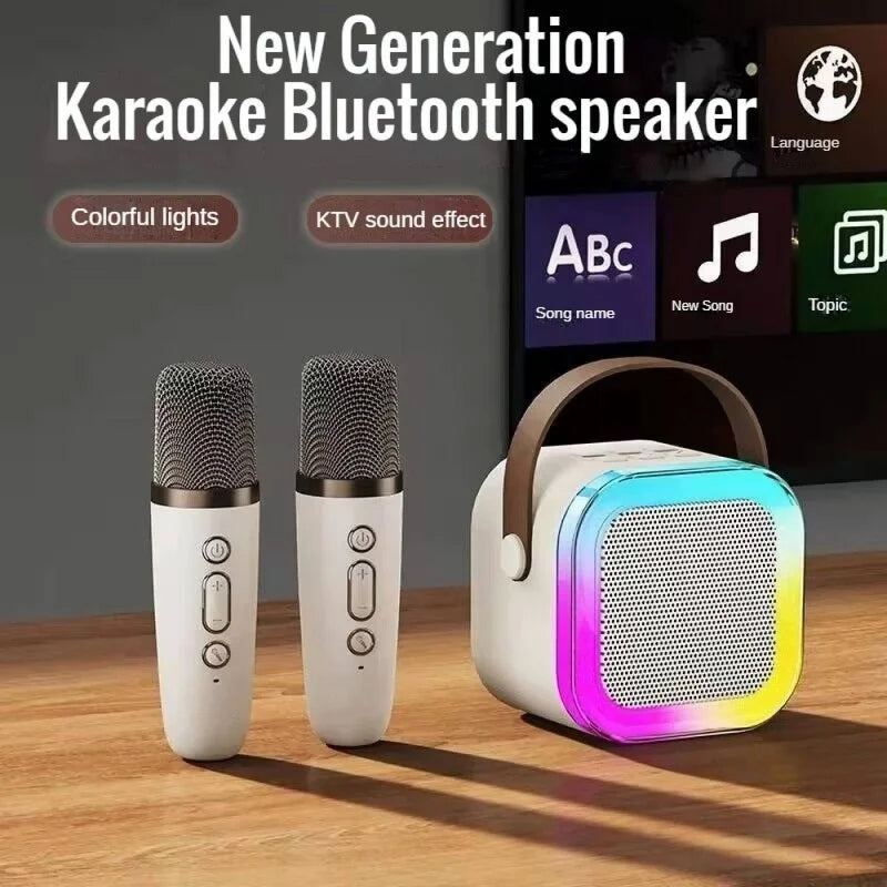 K12 karaoke machine with 2 microphones
