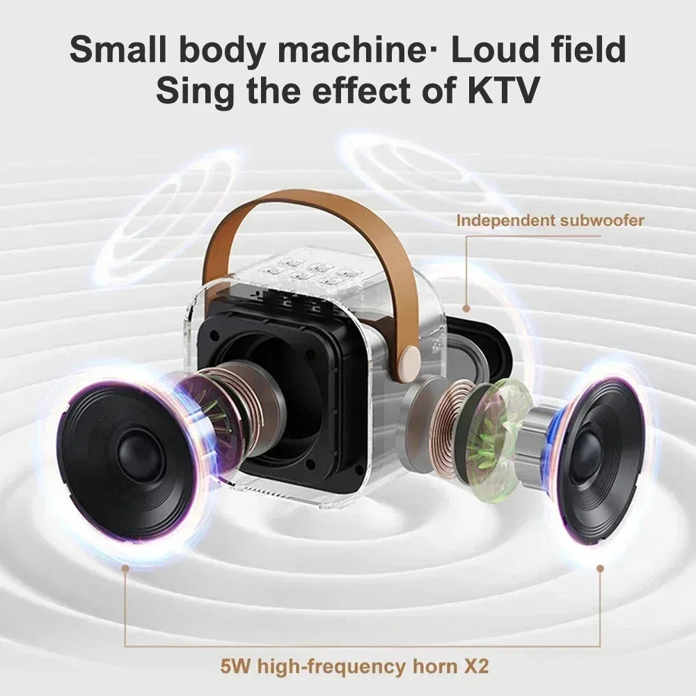 K12 karaoke machine with 2 microphones