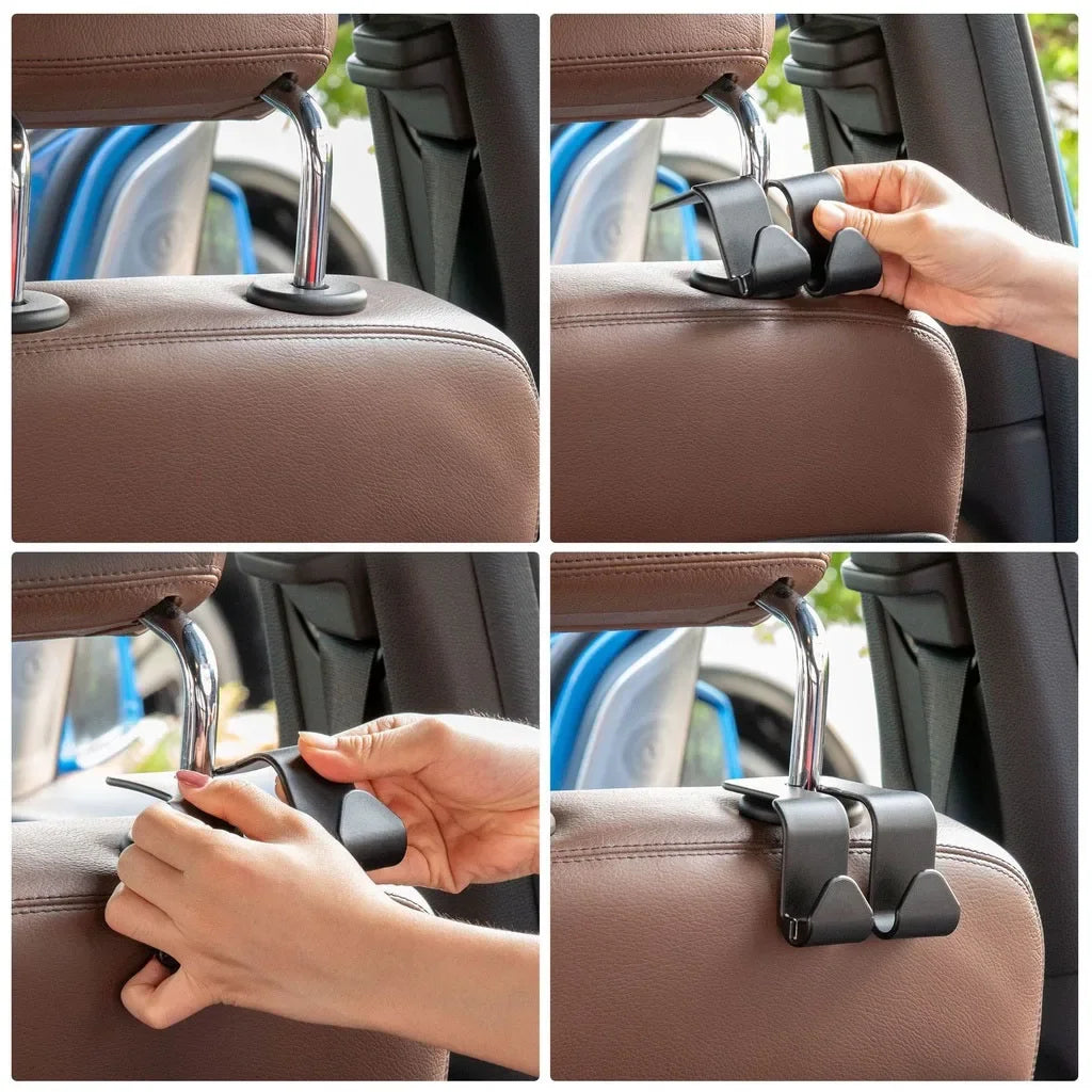 2PCS metal Car Seat Headrest Hook